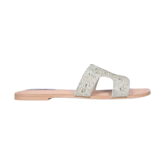 Steve Madden Womens Zarnia-R Silver Iridescent Rhinestone Sandals SM11001990