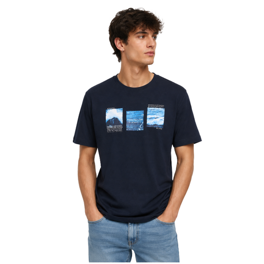 Tom Tailor Men's Navy Ocean Design  T-Shirt 