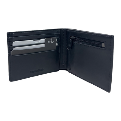 Calvin Klein Men's Modern Bar RFID Trifold Wallet Black K50K511377