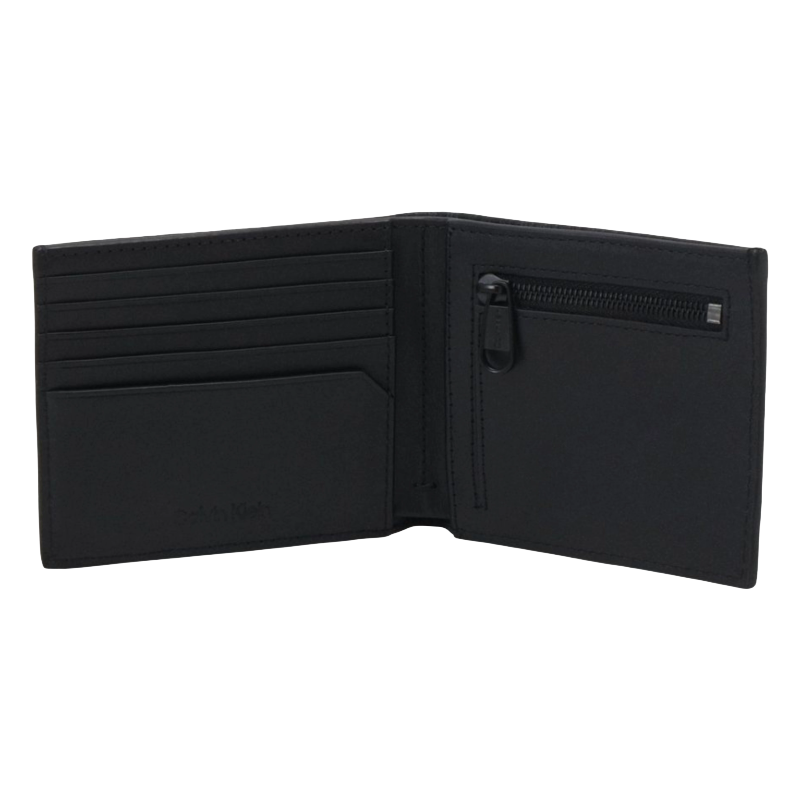 Calvin Klein Men's Modern Bar RFID Trifold Wallet Black K50K511377