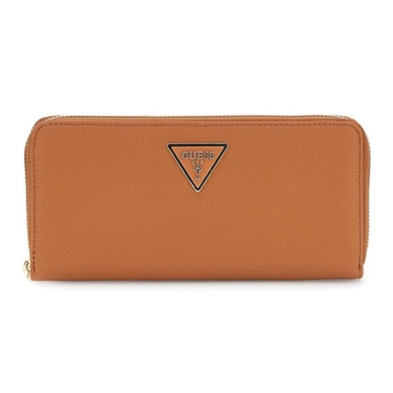 Guess Laurel II Women's Zip Around Large Purse Light Cognac
