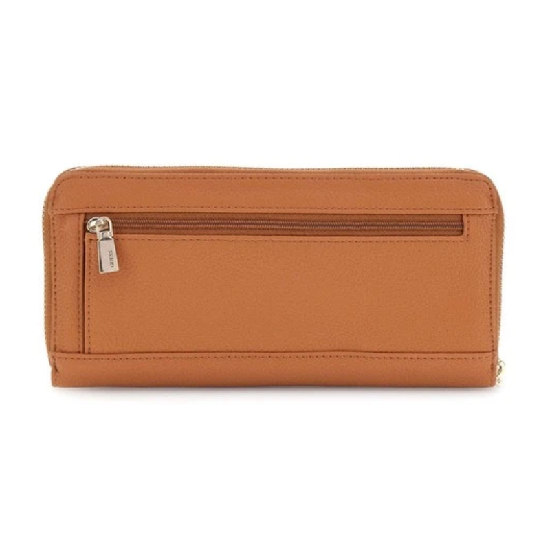 Guess Laurel II Women's Zip Around Large Purse Light Cognac