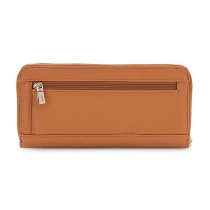 Guess Laurel II Women's Zip Around Large Purse Light Cognac