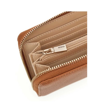 Guess Laurel II Women's Zip Around Large Purse Light Cognac