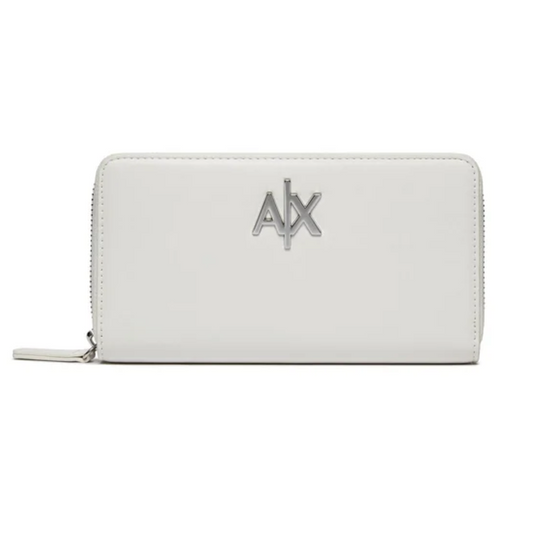 Armani Exchange Womens Zip Around Wallet White 9480684R700