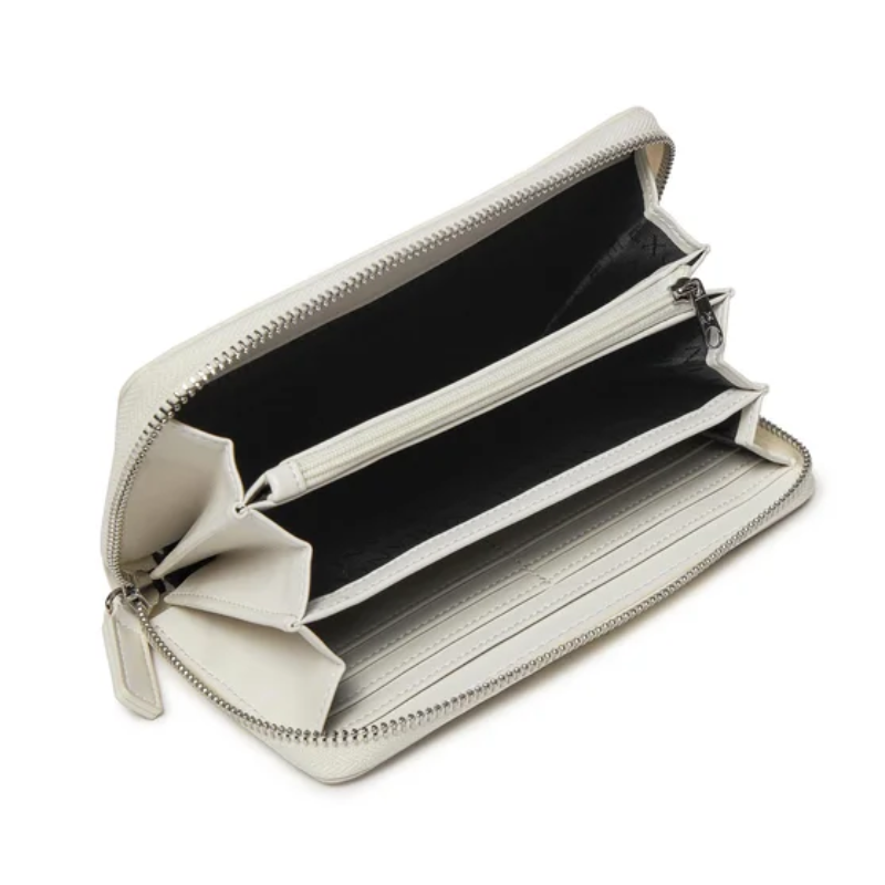 Armani Exchange Womens Zip Around Wallet White 9480684R700