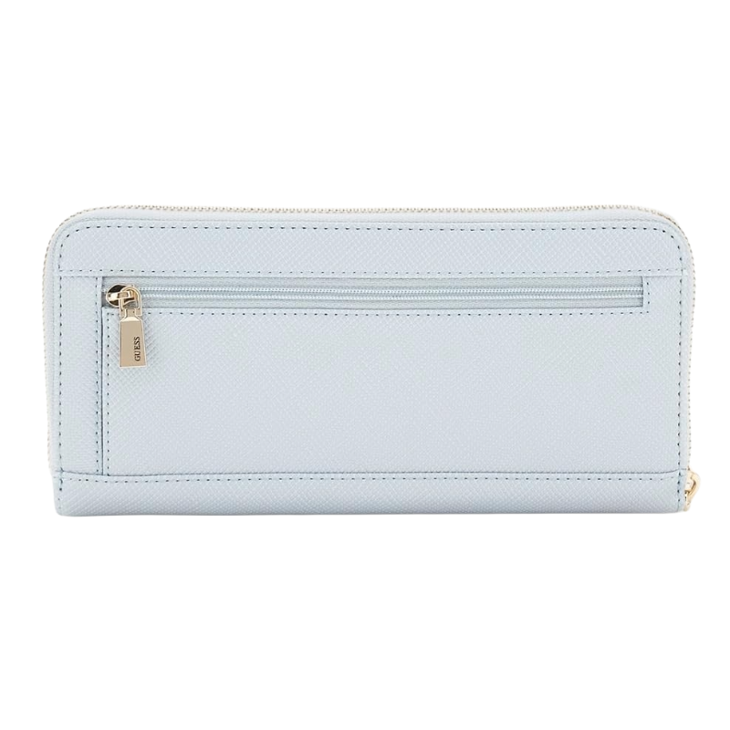 Guess Laurel II Women's Zip Around Large Purse Misty Blue