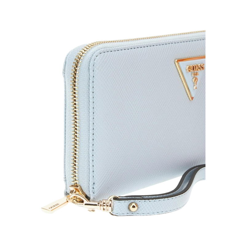 Guess Laurel II Women's Zip Around Large Purse Misty Blue
