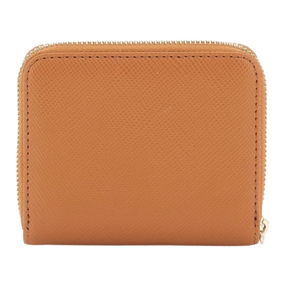 Guess Laurel II Women's Small Zip Around Purse Light Cognac Brown