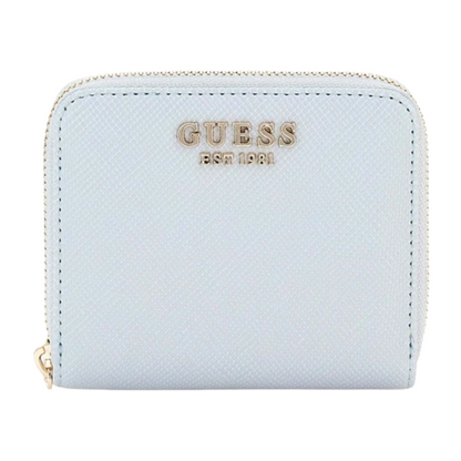 Guess Laurel II Women's Small Zip Around Purse Misty Blue