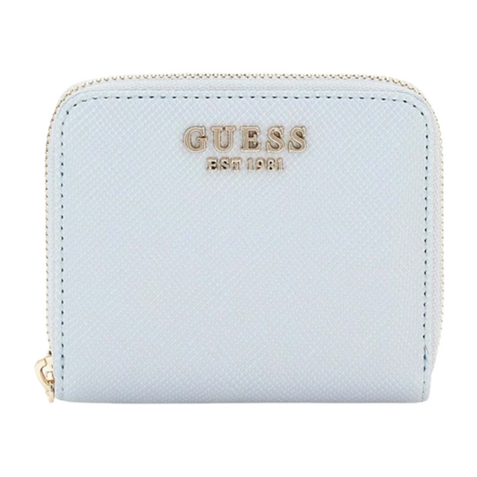 Guess Laurel II Women's Small Zip Around Purse Misty Blue
