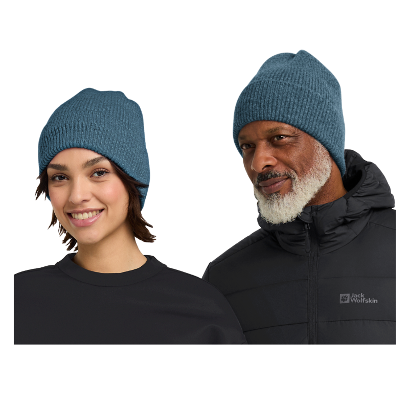 Jack Wolfskin Fuzzy Beanie Hat Aluminium Blue A65238
