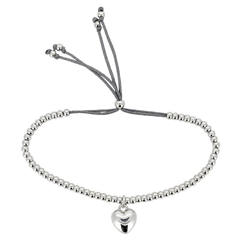Estella Bartlett Live As You Dream With Love Heart Bracelet with Silver Beads