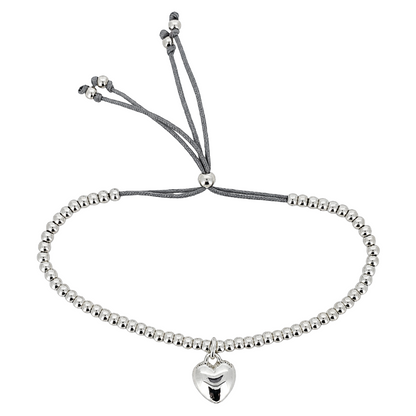 Estella Bartlett Live As You Dream With Love Heart Bracelet with Silver Beads