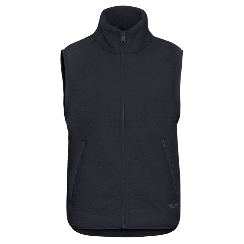 Jack Wolfskin Womens High Curl Vest Warm Fleece Gilet Dark Navy A65069