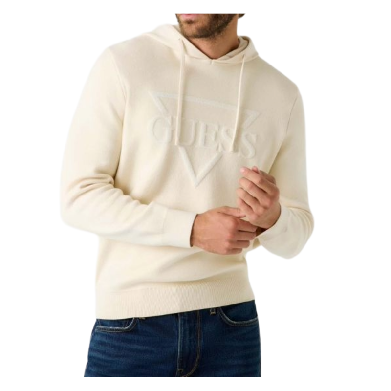 Guess Men's Logo French Terry Hoodie Jumper