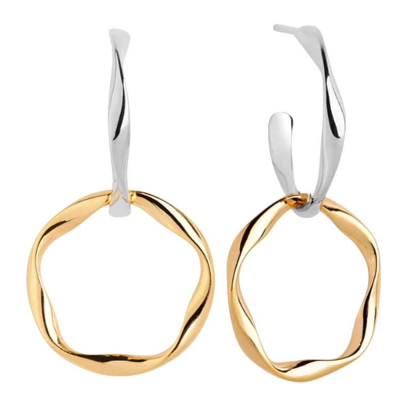 18ct Gold Earrings SJ-E1078-YG2 Sif Jakobs Cetara Pianura Due