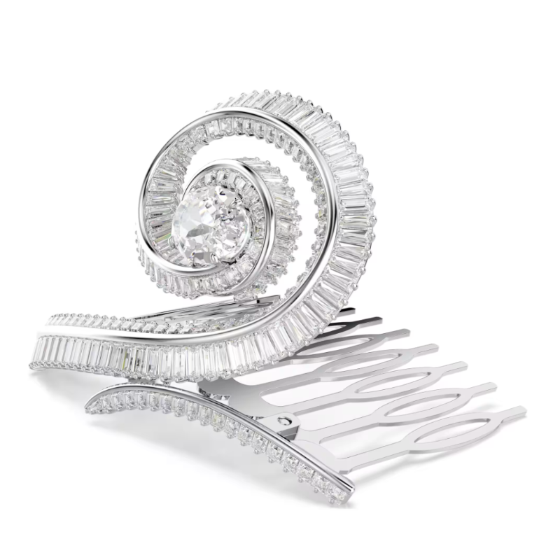 Swarovski Ariana x Grande Baguette White Rhodium Plated Hair Clip
