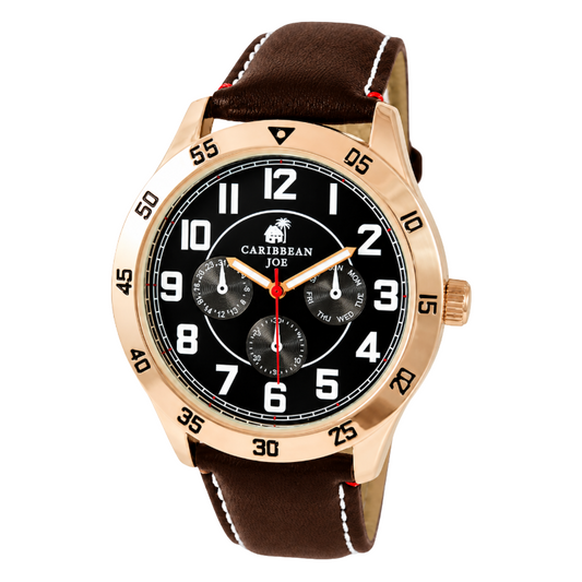 Caribbean Joe Quartz Black Dial Men's Watch CJ7050RG