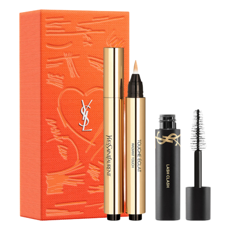 Yves Saint Laurent Touche Eclat No2 Luminous Ivory & Mini Lash Clash No1 Mascara Set