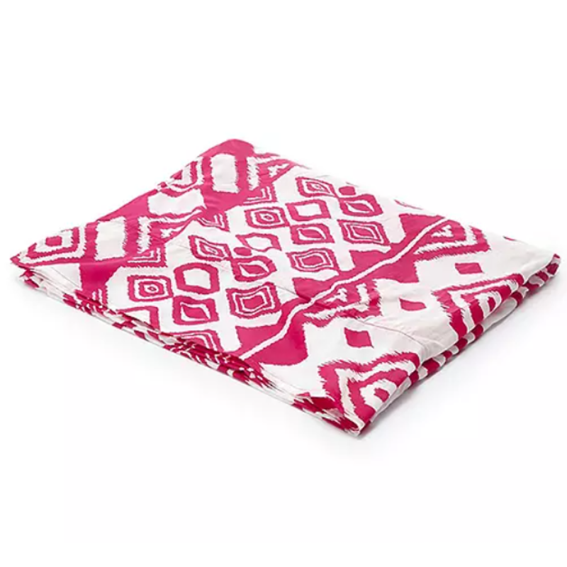 LASCNA Patterned Beach Towel | Cotton Terry Towel with Zip Pocket