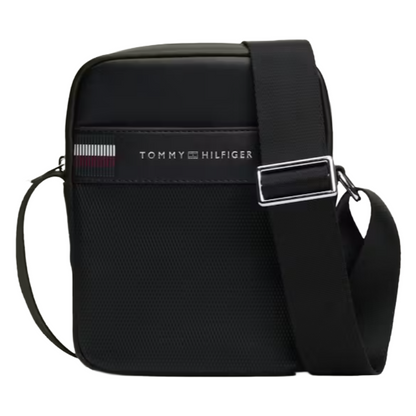 Tommy Hilfiger Men's Crossbody Corporate Reporter Bag Black