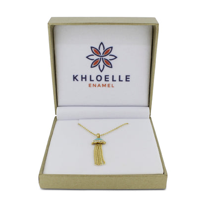 Khloelle Blue & Gold Jellyfish Necklace LC0070831