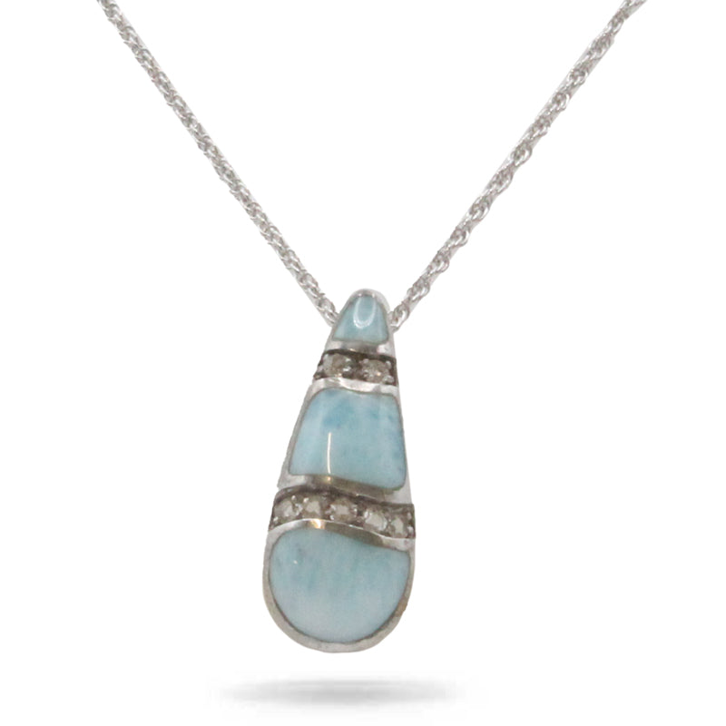 Marahlago Marina Necklace Larimar White Topaz