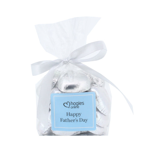 Chocolate Hearts With Silver Ribbon 20 - Father's Day 