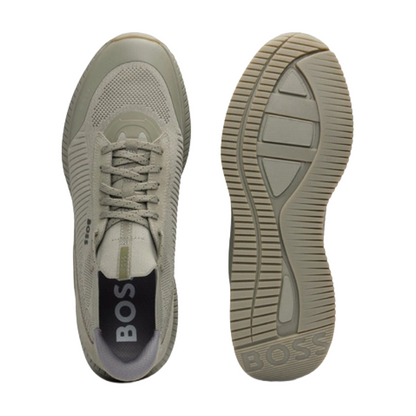 Hugo Boss TTNM EVO Knitted Uppers Men's Trainers Khaki Green