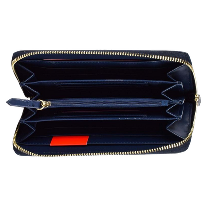 Mario Valentino Zip Around Purse Briton Blue Women's 