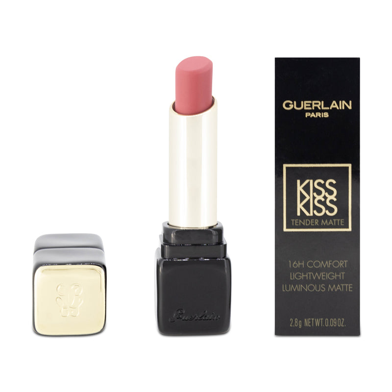 Guerlain KissKiss Tender Lightweight Luminous Matte Lipstick 219 Tender Rose