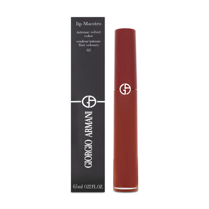 Giorgio Armani Lip Maestro Velvet Matte Liquid Lipstick in 417 Blaze Red