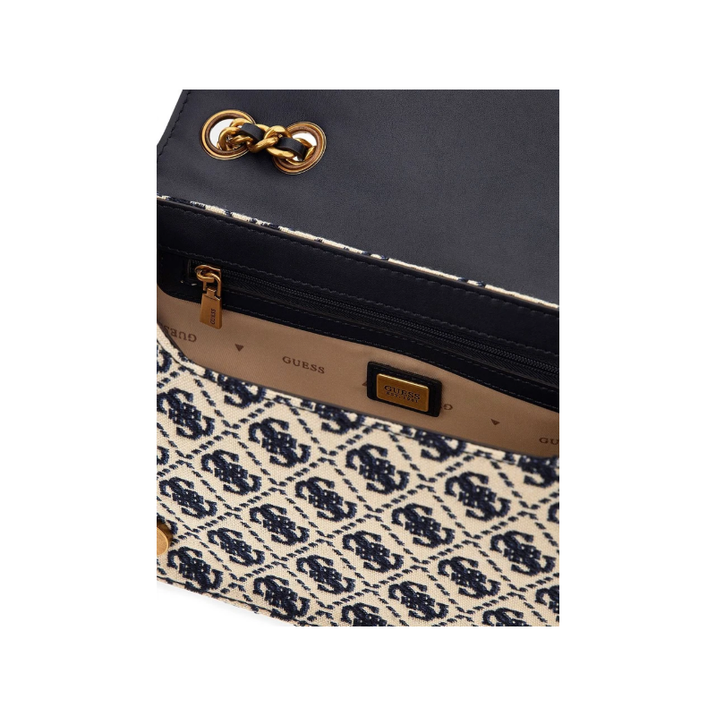 Guess Izzy 4G Logo Navy Shoulder Bag JA865421