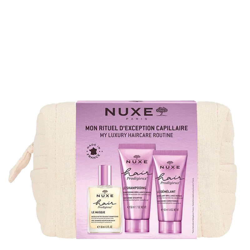 Nuxe Hair Prodigieux travel set with pouch