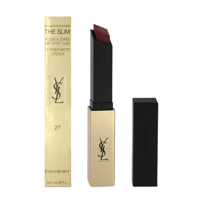 YSL The Slim Matte Lipstick 27 Conflicting Crimson Red (Blemished Box)