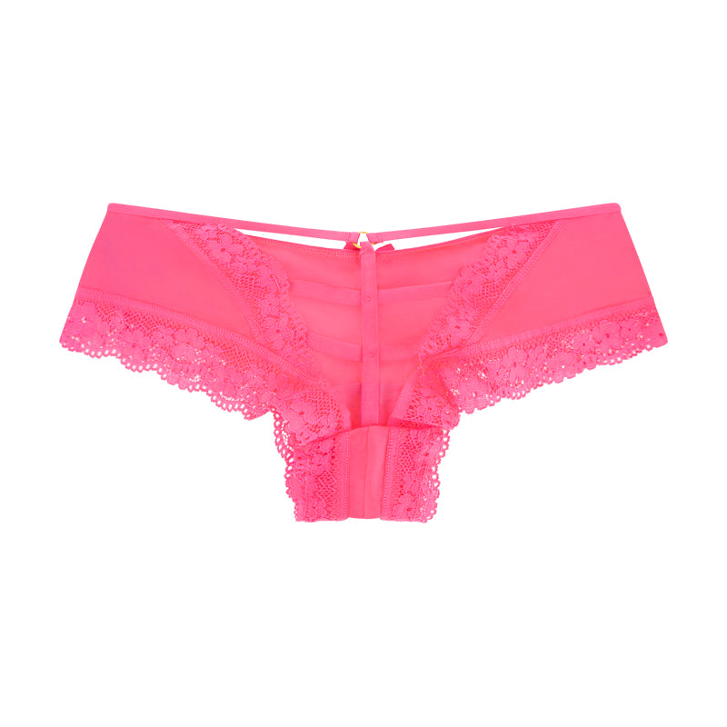 Victoria's Secret Cheeky Lace Neon Pink Knickers 