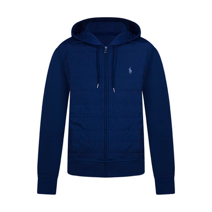 Ralph Lauren Polo Mens Hybrid Full-Zip Hoodie Aviator Navy