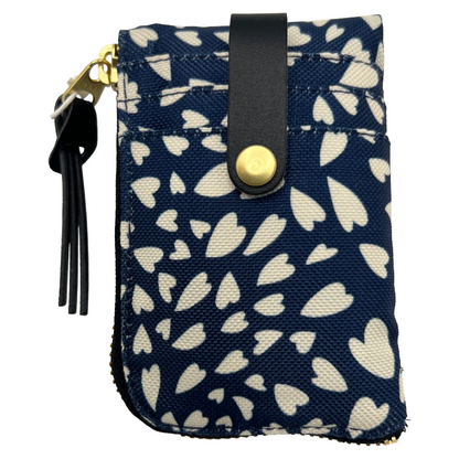 Wouf Hearts Card/ Coin Holder Wallet Blue