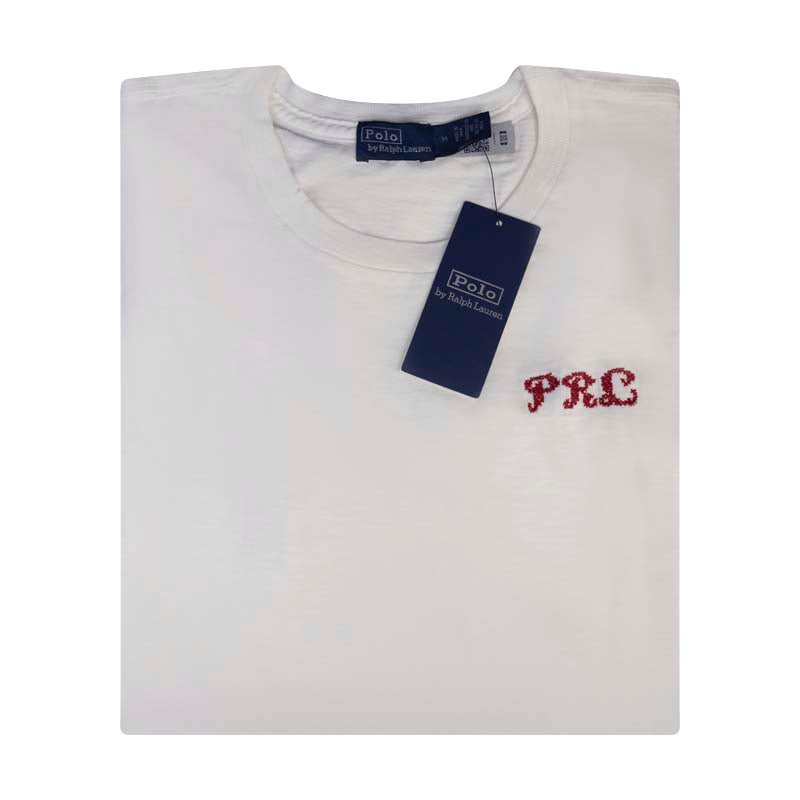 Ralph Lauren Polo Cross-stitch Embroidered T-Shirt White