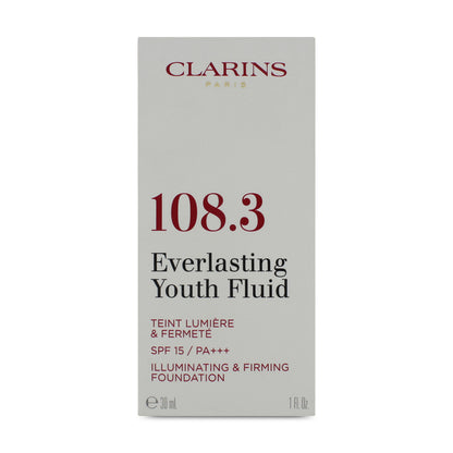 Clarins Everlasting Youth Fluid Foundation 108.3 Organza 30ml (Blemished Box)
