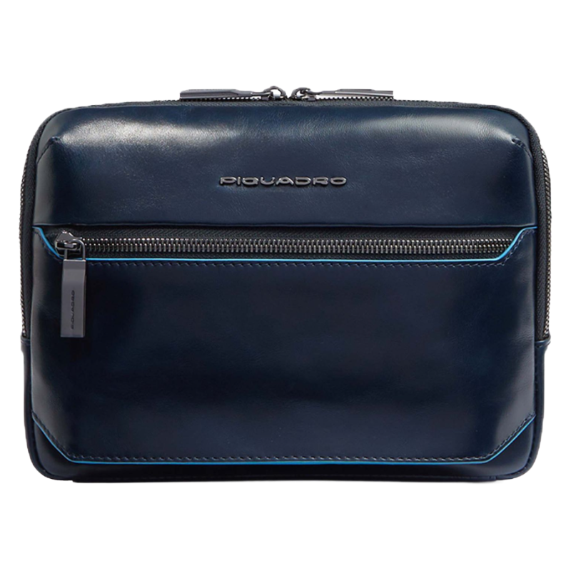 Piquadro Men's Blue Square Crossbody Bag Midnight Blue