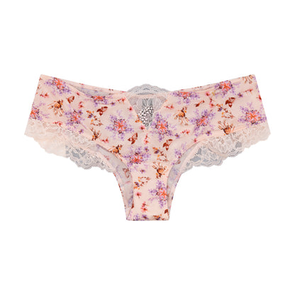 Victoria's Secret Novelty Cheeky Knickers Floral Pink Large