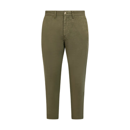 Ralph Lauren Polo Straight Fit Linen Cotton Trousers Green