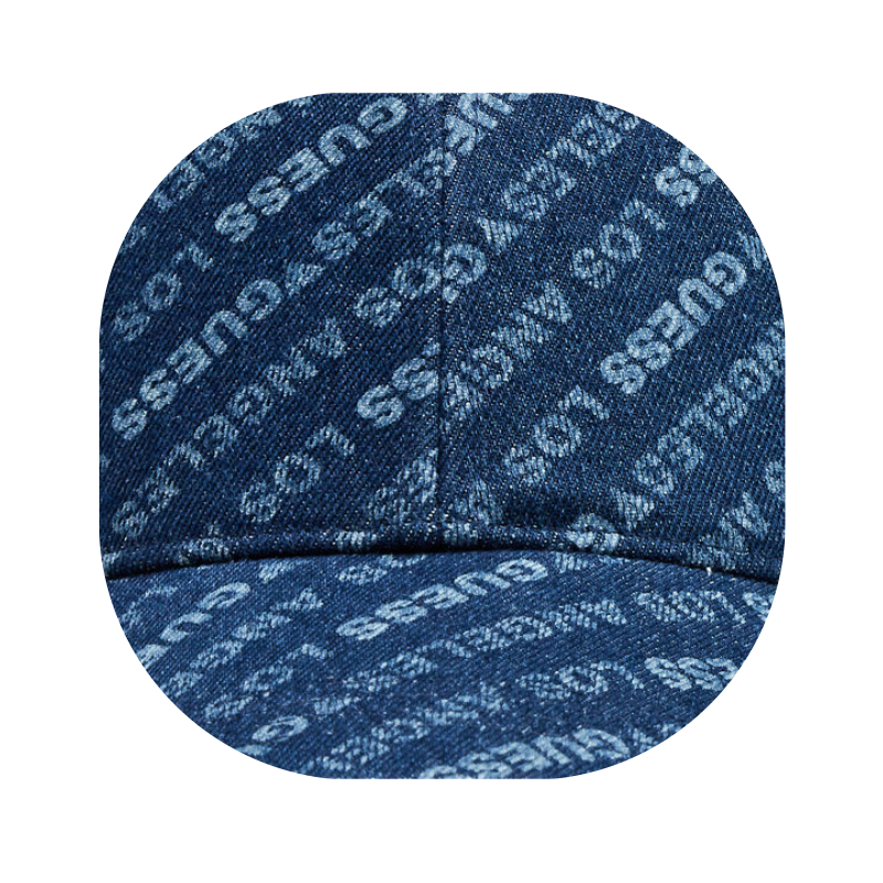 Guess Men's Blue Cotton Baseball Cap