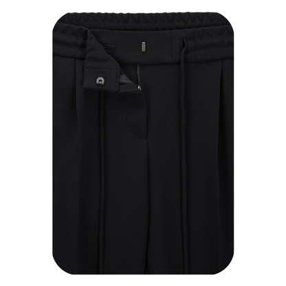 Hugo Boss Tariyana Women's Relaxed Fit Drawstring Cropped Trousers Black Size 38 (UK10)