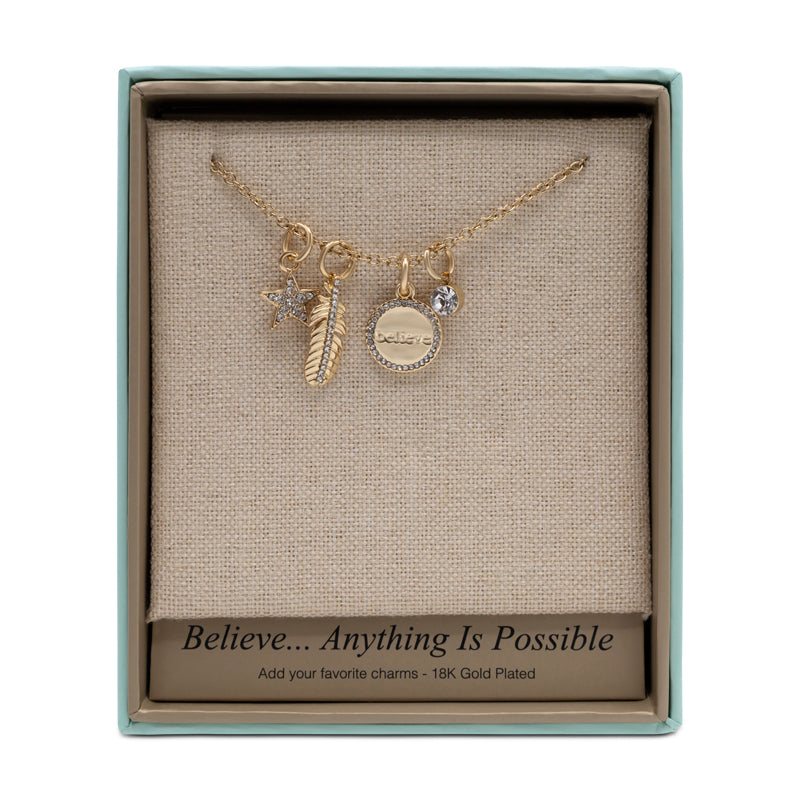 Lovita Gold Necklace - Believe... Anything Is Possible