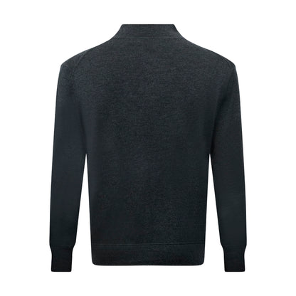 Ralph Lauren Men's Merino Wool Full Zip Jumper Grey 