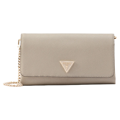 Guess Women's Noelle Mini Logo Chain Crossbody Bag Taupe 