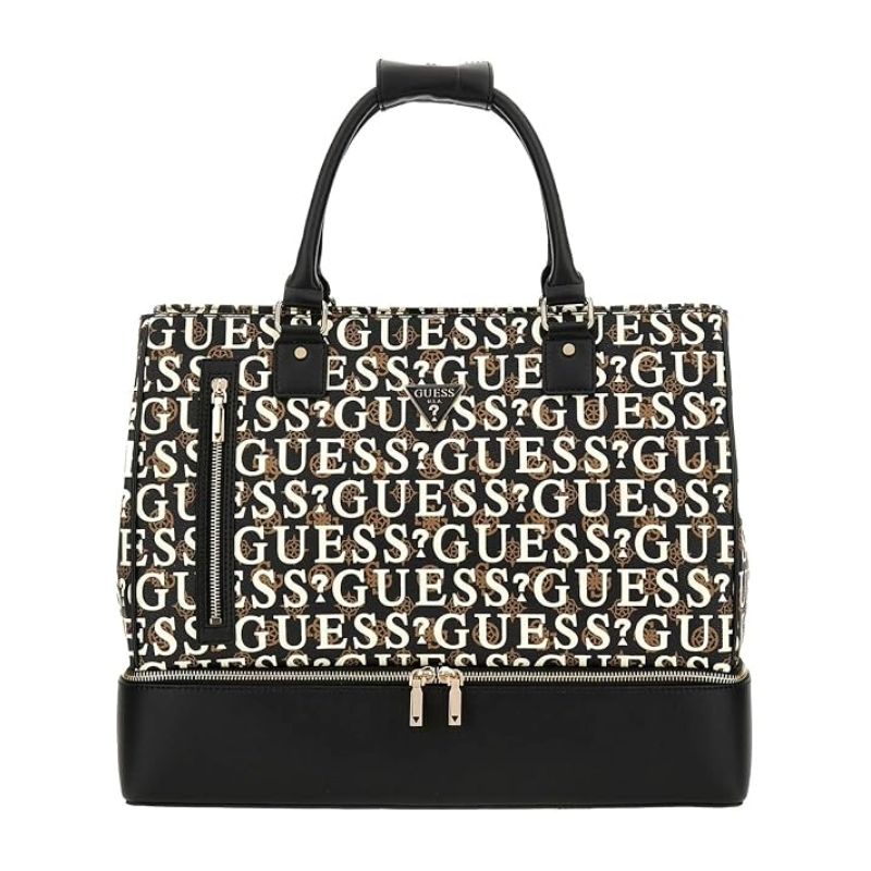 Guess Stark Travel Tote Bag Brown Multi